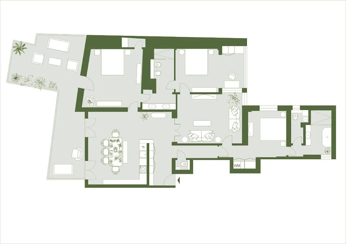 Stunning Park View I 40Sqm Terrace L 3Bdr L 140Sqm Apartment Bucharest 0*,  Romania